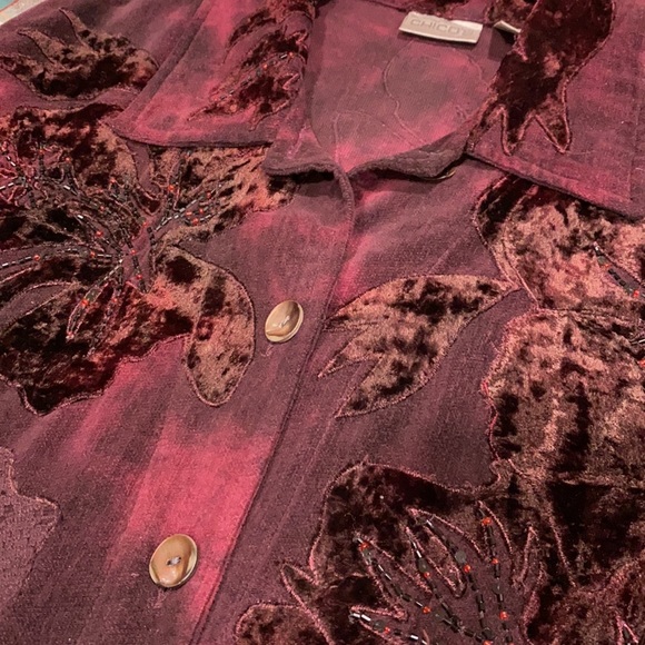 Gorgeous Plum Velvet Suit Jacket by Chico’s - Picture 11 of 11